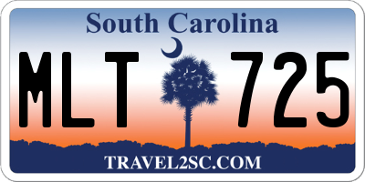 SC license plate MLT725