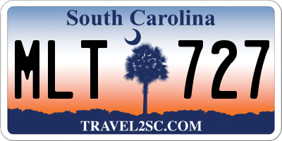 SC license plate MLT727