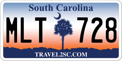 SC license plate MLT728