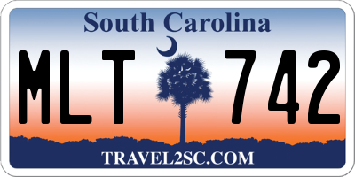 SC license plate MLT742