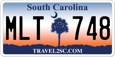 SC license plate MLT748