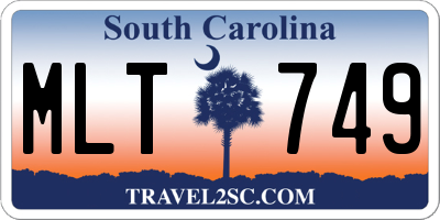 SC license plate MLT749