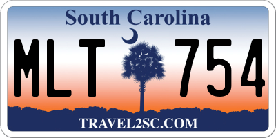 SC license plate MLT754