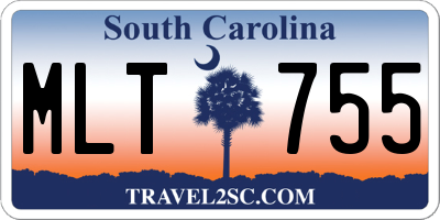 SC license plate MLT755