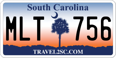 SC license plate MLT756