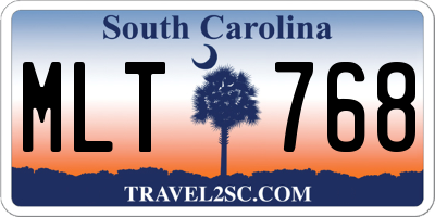 SC license plate MLT768
