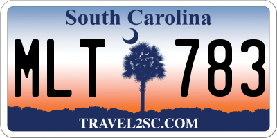 SC license plate MLT783