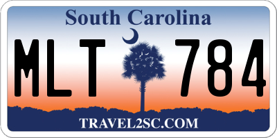 SC license plate MLT784