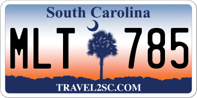 SC license plate MLT785