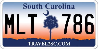 SC license plate MLT786