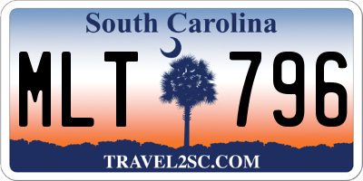 SC license plate MLT796