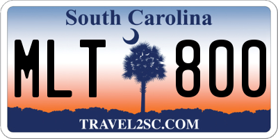 SC license plate MLT800