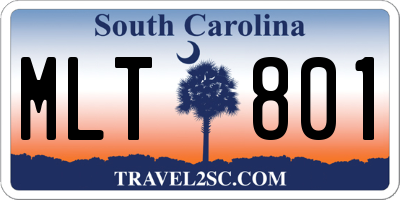 SC license plate MLT801