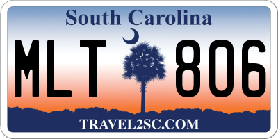 SC license plate MLT806