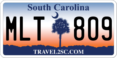 SC license plate MLT809