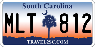 SC license plate MLT812