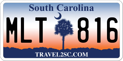 SC license plate MLT816