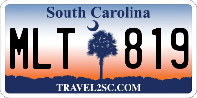 SC license plate MLT819