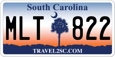 SC license plate MLT822