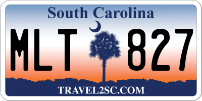SC license plate MLT827