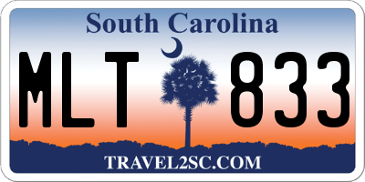 SC license plate MLT833