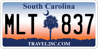 SC license plate MLT837