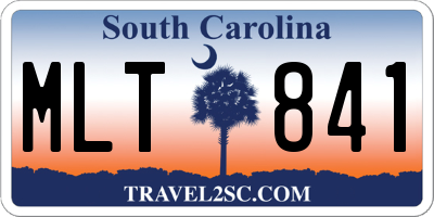 SC license plate MLT841