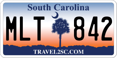 SC license plate MLT842