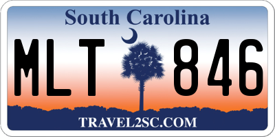 SC license plate MLT846
