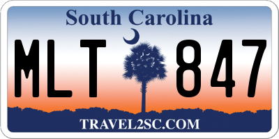 SC license plate MLT847