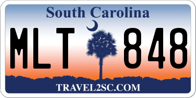 SC license plate MLT848