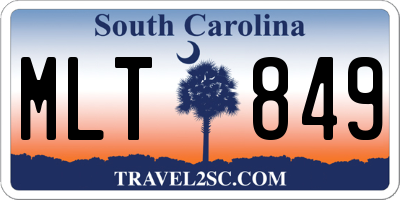 SC license plate MLT849