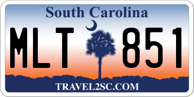 SC license plate MLT851