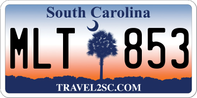 SC license plate MLT853