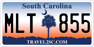 SC license plate MLT855