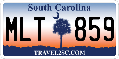 SC license plate MLT859