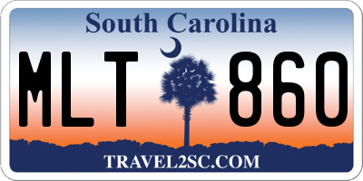 SC license plate MLT860