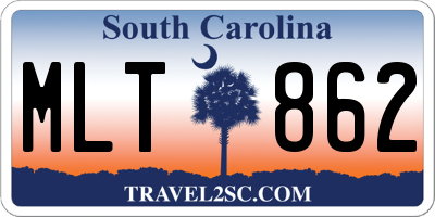 SC license plate MLT862