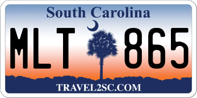 SC license plate MLT865