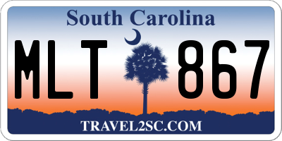 SC license plate MLT867