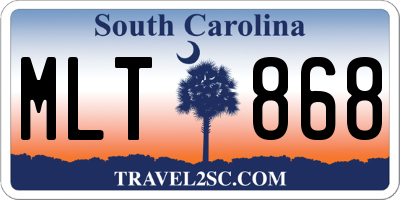 SC license plate MLT868