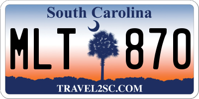 SC license plate MLT870