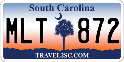 SC license plate MLT872