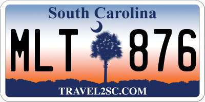 SC license plate MLT876