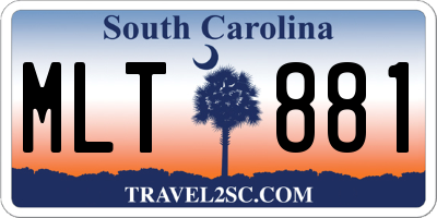 SC license plate MLT881