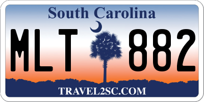 SC license plate MLT882