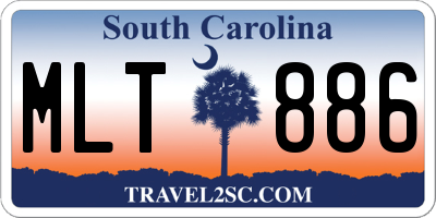 SC license plate MLT886