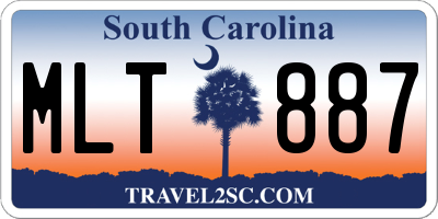 SC license plate MLT887