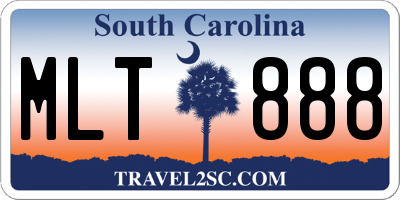 SC license plate MLT888