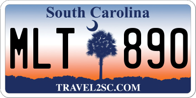 SC license plate MLT890